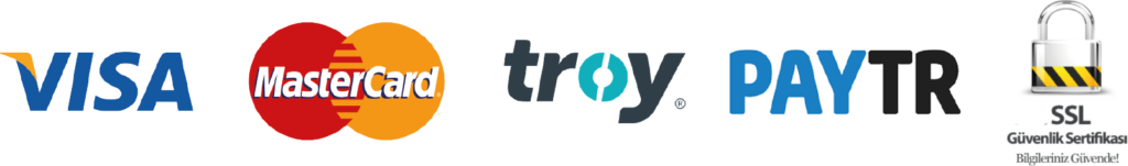 Güvenli Ödeme - Visa, Mastercard, Troy